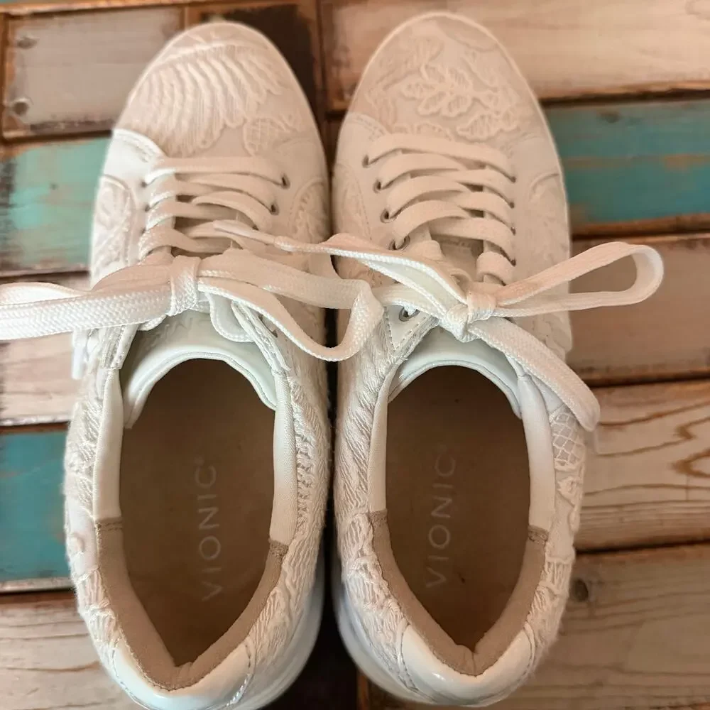 Vionic LACE upper KEARNY sneaker shoes Women's size 7.5 lace leather - Picture 11 of 16